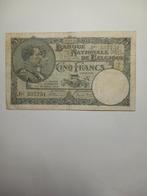België 5 francs 1922, Postzegels en Munten, Bankbiljetten | België, Ophalen of Verzenden