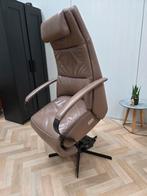 Prominent humberto accu sta op stoel relax mocca leer ster, Minder dan 75 cm, Leer, Ophalen of Verzenden, Zo goed als nieuw