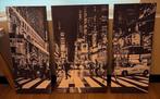 Drieluik Canvas New York - Zwart Wit - 92x56,5 cm, Ophalen of Verzenden