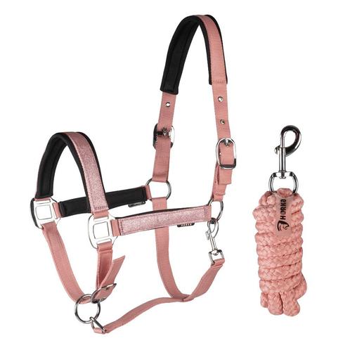 Halserset Brilliance Rose Quartz (Roze) Pony, cob of Full, Dieren en Toebehoren, Paarden en Pony's | Overige Paardenspullen, Nieuw