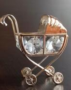 Miniatuur kinderwagen met Swarovski kristallen kristal, Ophalen of Verzenden, Nieuw, Figuurtje
