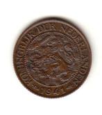 Wilhelmina - 1 cent 1941 - brons 2.5 gr, Postzegels en Munten, Munten | Nederland, Verzenden, Koningin Wilhelmina, 1 cent