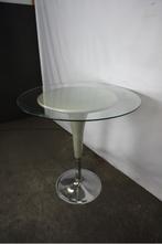 Statafel met glazen blad, Gebruikt, Onbekend, Ophalen of Verzenden, Onbekend