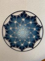 Blauwe handmade mandala 40 cm, Ophalen of Verzenden, Nieuw