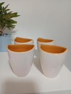 4 "HuizenTulipe" bekers vintage aardewerk., Ophalen of Verzenden