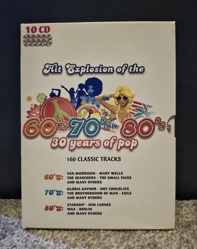 Hit Explosion Of The 60's, 70's, 80's - 30 Years Of Pop, Ophalen of Verzenden, 1960 tot 1980, Gebruikt, Boxset