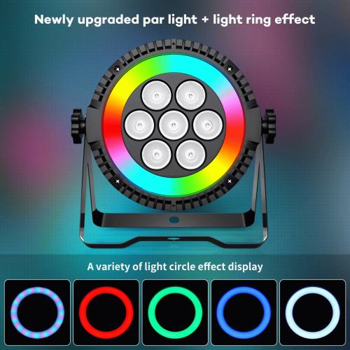 DJLicht 75W 4 in 1 RGBW Matrix Led Par met kleurenring en AB, Geluidgestuurd, ., Nieuw, Ophalen of Verzenden