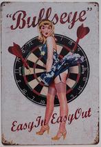 Darts Bulls Eye pinup darten reclamebord van metaal wandbord
