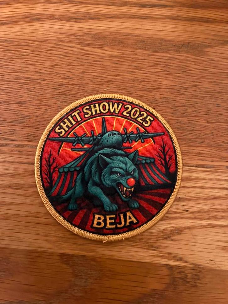 Patch (fun) amc oefening beja, Verzamelen, Militaria | Algemeen, Luchtmacht, Embleem of Badge, Nederland, Ophalen of Verzenden