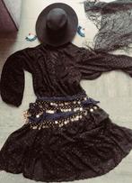 Zigeuner gipsy gothic outfit mt 38, Kleding | Dames, Ophalen of Verzenden, Zo goed als nieuw, Maat 38/40 (M), Carnaval