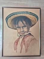 Roger Hebbelinck "Mexicaanse jongen". , Antiek en Kunst, Ophalen of Verzenden