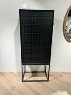 Wijnkast Structure mangohout zwart, Ophalen, Zo goed als nieuw, Minder dan 150 cm, 150 tot 200 cm