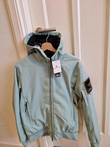 STONE SOFTHELL JAS BLAUW & CREME MAAT S / M NU €50,- beschikbaar voor biedingen