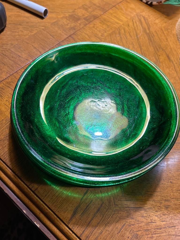 Arcoroc Sierra groene ontbijtborden., Ophalen, Schaal, Rond, Glas