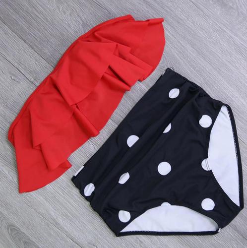 Rood zwarte high waist bikini dames vrouwen voorgevormde, Kleding | Dames, Badmode en Zwemkleding, Nieuw, Bikini, Verzenden