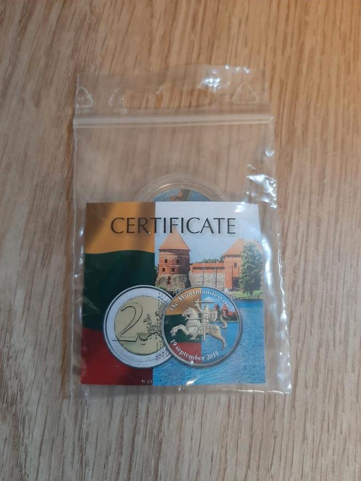 2 euro munt Litouwen 2015 met certificaat, Postzegels en Munten, Munten | Europa | Euromunten, Ophalen of Verzenden
