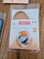Te koop nieuwe lederen halve inlegzolen voor schoenen maat 3, Diversen, Verpleegmiddelen, Ophalen of Verzenden, Nieuw