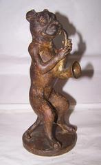 Prachtig beeld Boxer als saxofoonspeler. H. 23cm. Nwst., Verzamelen, Ophalen of Verzenden, Nieuw, Dier
