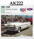 Ak222 autokaart ford crestline "; ( 1954 ), Ophalen of Verzenden, Zo goed als nieuw, Auto's