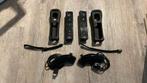 2 zeer nette zwarte motion inside controllers met nunchuk, Ophalen of Verzenden, Zo goed als nieuw, Draadloos, Wii-mote of Nunchuck