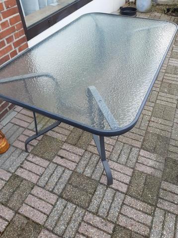 tuintafel, kampeertafel, glas, tafel, tuin, zomer beschikbaar voor biedingen
