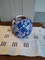 Bol blauw gebloemd vaasje, Huis en Inrichting, Ophalen of Verzenden