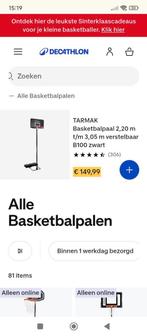 Basketball paal , drie jaar oud op te halen in Hoofddorp, Sport en Fitness, Ophalen of Verzenden, Gebruikt, Ring, Bord of Paal
