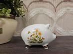 Vintage Wildflower spaarpot spaarvarken oranje bloemen, Verzamelen, Spaarpotten, ., Steen, Aardewerk of Keramiek, Wildflower, Ophalen of Verzenden