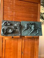 2 plaquette Hans Balner kunst object 3D plaster stucco ?, Ophalen