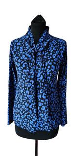 blauw zwart travelstof blouse van Studio Anneloes maat xs, Kleding | Dames, Blouses en Tunieken, Maat 34 (XS) of kleiner, Blauw