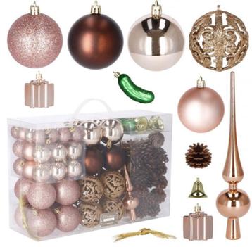 Kerstballen | 101 Stuks | Rosé/Roze/Goud/Bruin Tinten beschikbaar voor biedingen