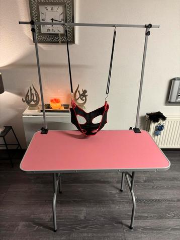 vidaXL Trimtafel voor huisdieren met 2 aanlijnopties beschikbaar voor biedingen