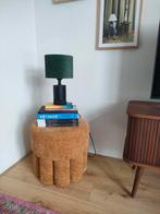 Tafellamp vintage Karwei velours donkergroen zwart, Ophalen, Zo goed als nieuw, Minder dan 50 cm