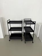 NISSAFORS Ikea trolley - roltafel - zwart 50,5x30x83 cm, Ophalen, Zo goed als nieuw