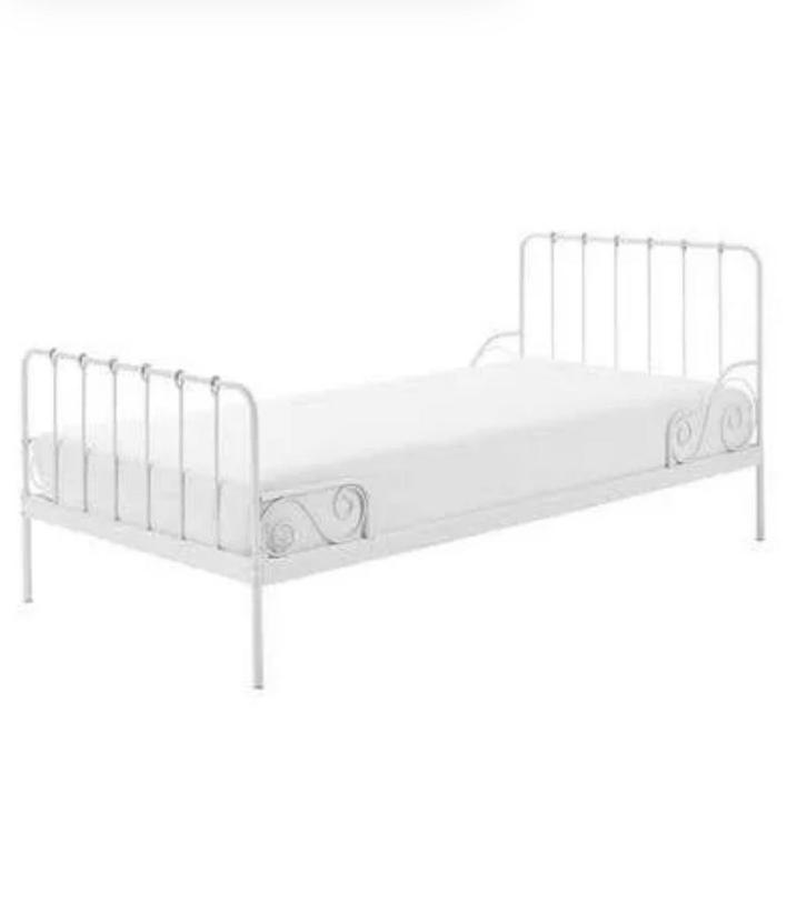 Prinsessenbed Ikea verstelbaar incl. lattenbodem, Huis en Inrichting, Slaapkamer | Bedden, Zo goed als nieuw, Eenpersoons, 90 cm