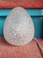 Vintage retro brocante 80's egg ei lamp frosted glas, Minder dan 50 cm, Glas, Vintage retro egg frosted 80, Gebruikt