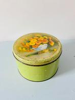Engels groen koekjes blik - koekjestrommel, Verzamelen, Blikken, Ophalen of Verzenden, Gebruikt, Koek(jes), Overige merken