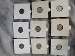 Lot 10 cent 1921/1930/1936/1941PP/1942PP/1943PP+PE/1944SE+PE, Setje, Zilver, Ophalen of Verzenden, 10 cent