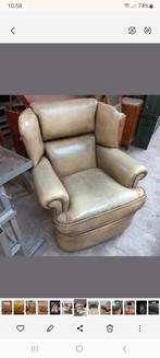 Chesterfield kwaliteits fauteuil, 75 tot 100 cm, Zo goed als nieuw, Ophalen