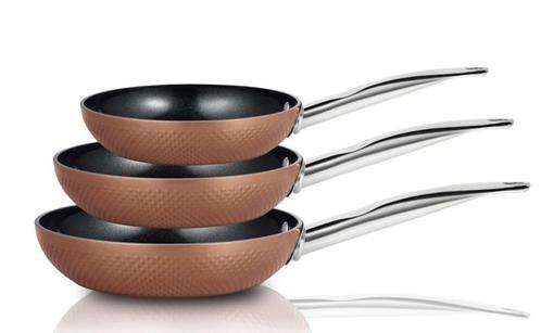 Buccan – Keramische Koekenpannenset – 20 – 24 en 28 cm, Huis en Inrichting, Keuken | Potten en Pannen, Nieuw, Koekenpan of Braadpan