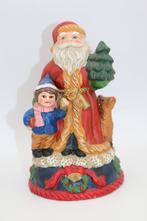 Muziekdoos musicbox kerstman santa met kind vintage, Diversen, Kerst, Gebruikt, Ophalen of Verzenden