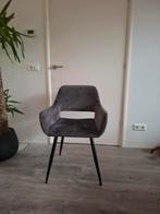 6 Woood Jelle eetkamerstoelen antraciet - z.g.a.n., Gebruikt, Ophalen of Verzenden, Stof, Vijf, Zes of meer stoelen