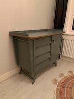 Commode vintage / retro - kleur grijs, Gebruikt, 50 tot 70 cm, 100 cm of meer, Opstaande rand