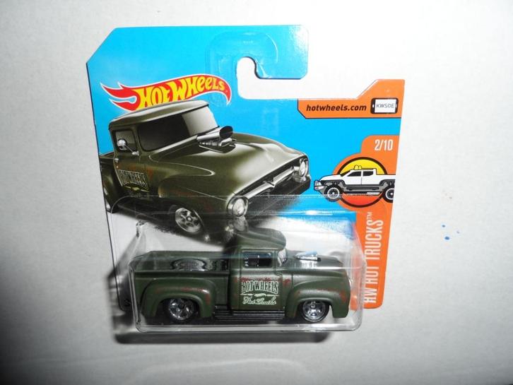 Hot Wheels - Custom '56 Ford Truck (groen) 1:64, Hobby en Vrije tijd, Modelauto's | Overige schalen, Nieuw, Auto, Ophalen of Verzenden