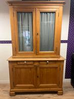 Grote oude grenen buffetkast hout kast glas, Huis en Inrichting, Ophalen, 100 tot 150 cm, 200 cm of meer, 25 tot 50 cm