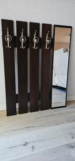 Vintage Jaren 70 Kapstok met Spiegel, Huis en Inrichting, Woonaccessoires | Kapstokken, Gebruikt, 150 tot 200 cm, Hout, Ophalen