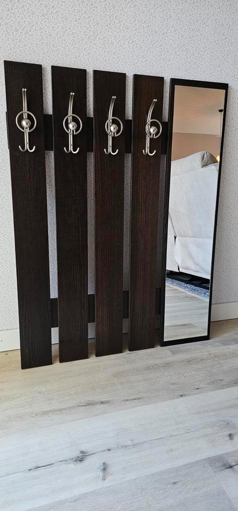 Vintage Jaren 70 Kapstok met Spiegel, Huis en Inrichting, Woonaccessoires | Kapstokken, Gebruikt, Wandkapstok, 150 tot 200 cm
