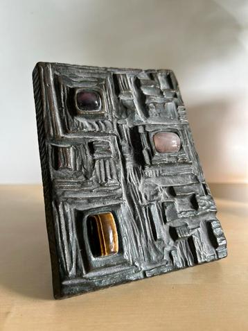 Brutalist bronzen design deurgrip hand greep 1970 brons beschikbaar voor biedingen