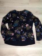 Lange blouse,mt 38, zwart m.bloemen, echt z.g.a.n., Ophalen of Verzenden, Zo goed als nieuw, Maat 38/40 (M), Zwart