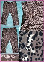 UNITED SPORT capri legging met dierenprint maat L_40, Maat 38/40 (M), Bruin, Ophalen of Verzenden, UNITED SPORT